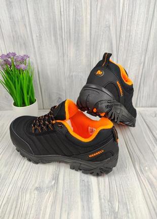 Мужские кроссовки merrell vibram thermo black orange4 фото