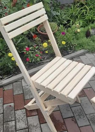 Стул раскладной со спинкой деревянный, ручная работа