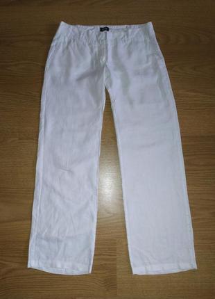 Yes or no льняные фирменные белые брюки3 фото