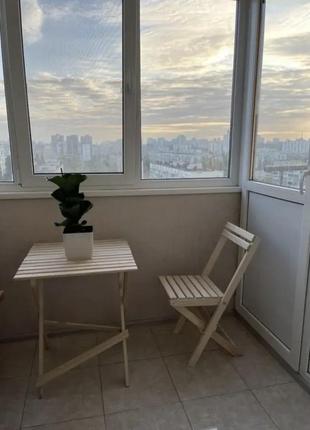 Стул раскладной со спинкой деревянный, ручная работа