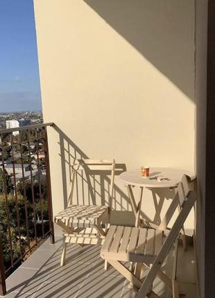 Стул раскладной со спинкой деревянный, ручная работа