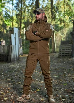 Костюм soft shell койот military, софт шел куртка тактична та штани, не промокає, не продуває s-3xl2 фото