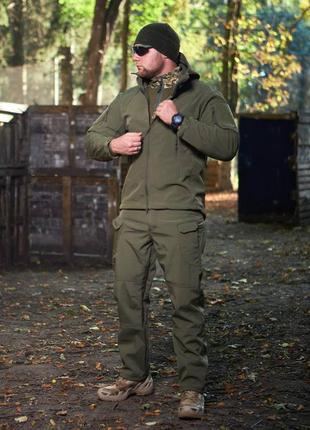 Костюм soft shell esdy олива, софт шел куртка тактична та штани, водонепроникний s-3xl1 фото
