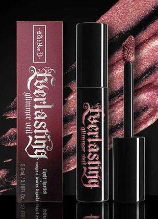 Kat von d liquid lipstick glimmer veil lolita4 фото