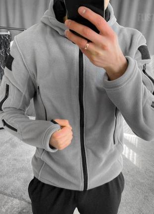 Худи на флисе черное