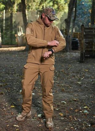 Костюм soft shell esdy койот, водонепроникний софт шел штани та куртка тактична m-3xl2 фото
