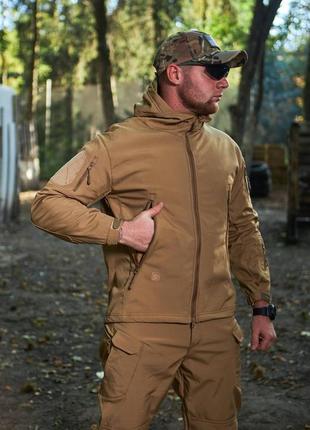 Костюм soft shell esdy койот, водонепроникний софт шел штани та куртка тактична m-3xl5 фото