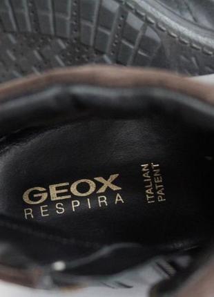 Кожаные ботинки geox respira черные мужские купить украина8 фото