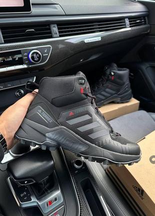 Зимние кроссовки adidas terrex swift r termo black grey red (термо)41-42-43-44-45-462 фото