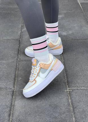 Кроссовки nike air force 1 shadow spruce aura fur кроссовки зимние найк2 фото