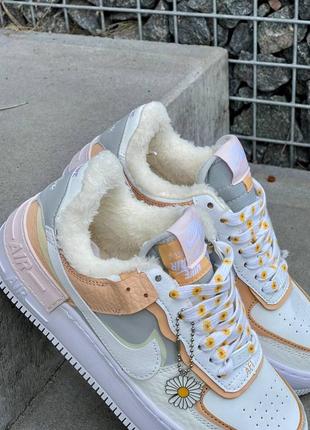 Кроссовки nike air force 1 shadow spruce aura fur кроссовки зимние найк10 фото