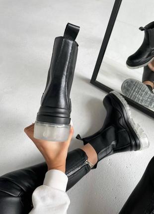 Черевики bottega veneta boots clear sole (no logo)6 фото