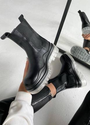 Черевики bottega veneta boots clear sole (no logo)7 фото