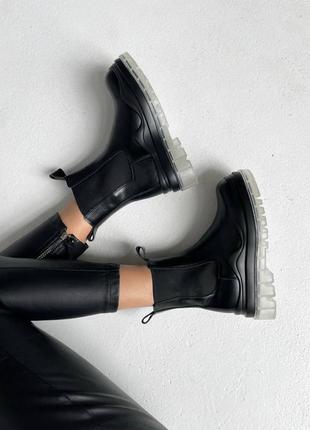 Черевики bottega veneta boots clear sole (no logo)2 фото