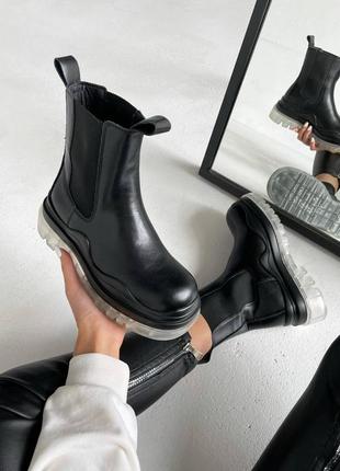 Черевики bottega veneta boots clear sole (no logo)5 фото