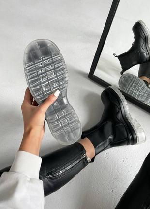 Черевики bottega veneta boots clear sole (no logo)10 фото