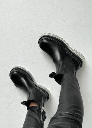Черевики bottega veneta boots clear sole (no logo)4 фото