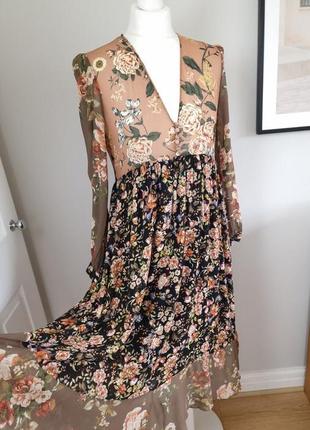 Рідке нове плаття zara ☘️ з оборкою, повітряне в стилі бохо☘️