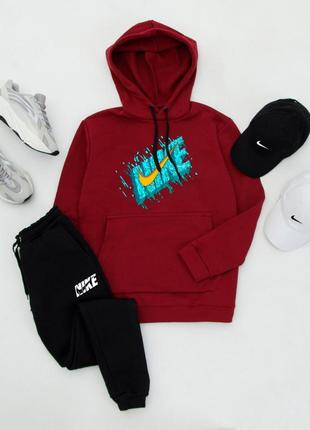 ❄️ зима. спортивний, утеплений костюм на флісі nike