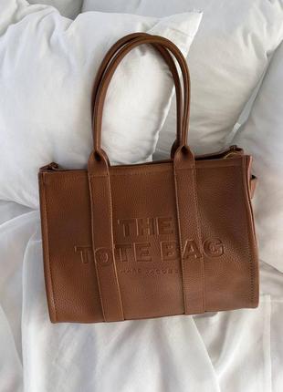 Сумка еко шкіряна marc jacobs tote bag brown mini