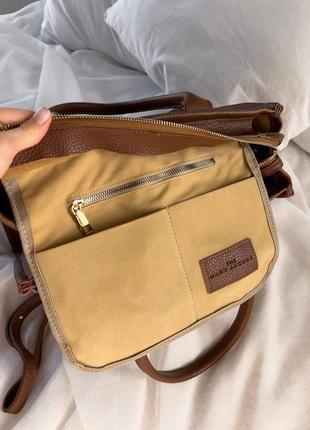Сумка эко кожаная marc jacobs tote bag brown mini5 фото