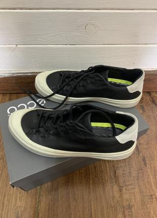 Кожаные сникерсы кеды ecco flexure t-cap