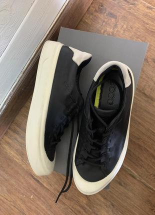 Кожаные сникерсы кеды ecco flexure t-cap