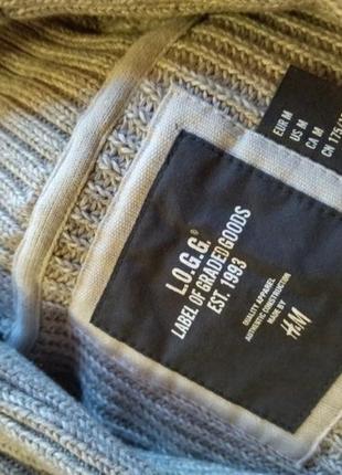 Теплый,толстый свитер,полувер, джемпер,кофта,в рубчик, оверсайз,h&м8 фото