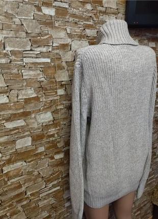 Теплый,толстый свитер,полувер, джемпер,кофта,в рубчик, оверсайз,h&м6 фото