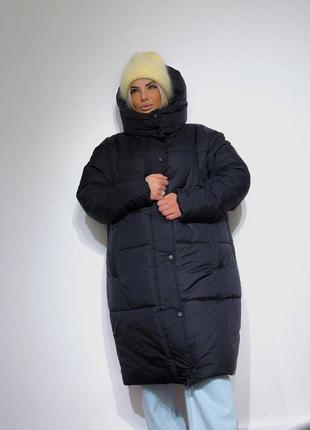 Женская зимняя объемная куртка 🔵6 фото