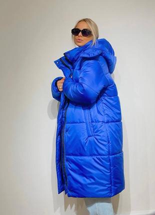 Женская зимняя объемная куртка 🔵3 фото