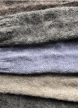 Вʼязаний светр жіночий ручної роботи з мохеру та альпаки (в наявності)6 фото