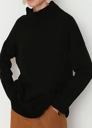 Свитер кофта оверсайз с широким воротником
