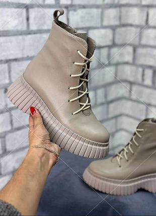 Ботинки женские кожаные осенние, демисезонные много цветов размер 36-41 украина