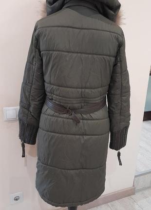 Интересная демисезонная евро зима длинная куртка пальто парка дубленка пальто4 фото