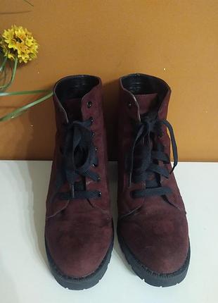 Замшевые женские ботинки, размер 36, house
