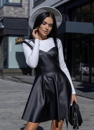 Шкіряний сарафан