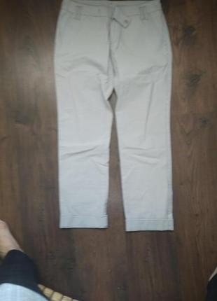 Укорочені брюки в дрібну смужку, чиносы1 фото
