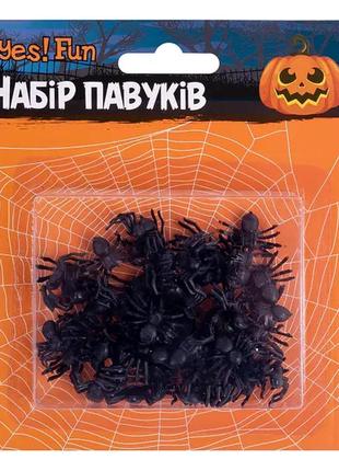 Набір павуків на halloween 50 шт1 фото