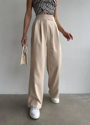 Жіночі штани брюки класичні 83/72/ мр 07 широкі палаццо ( 42-44,46-48 великі розміри батал )