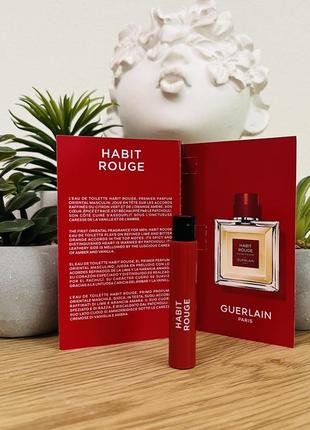 Оригінал пробник парфум туалетна вода guerlain habit rouge оригинал парфюм туалетная вода3 фото