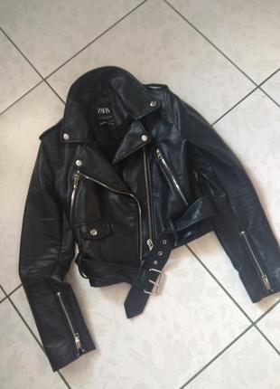 Косуха кожа кожа кожаная zara