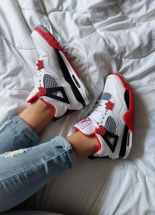 Кросівки nike air jordan retro 4 fire red9 фото