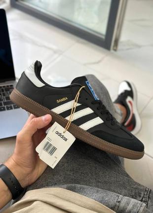 Чоловічі кросівки чорні adidas samba black