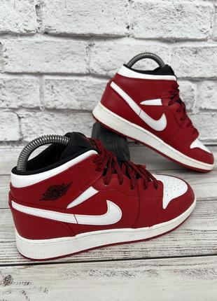 Кроссовки air jordan 1 mid chicago gs оригинал 38р.24см.6 фото