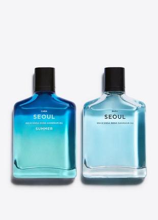 Туалетная вода мужская zara seoul  100ml + zara seoul summer  100ml