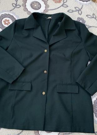 Пиджак темно зеленого цвета2 фото