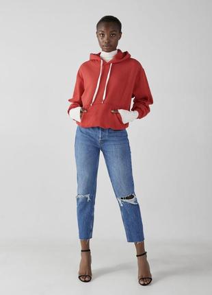 Джинсы bershka в красивом состоянии синие 32 размер