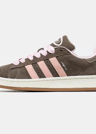 Premium ✅️ замшевые кроссовки adidas campus 00s brown pink