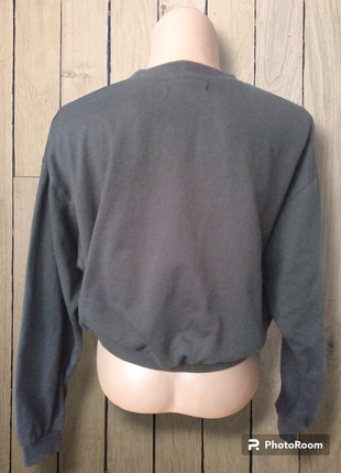 Жвночий світшот кофта джемпер толстовка  светр   бавовна фліс коричневий колір дісней миккі маус сінсей sinsay  базовий оверсайз2 фото